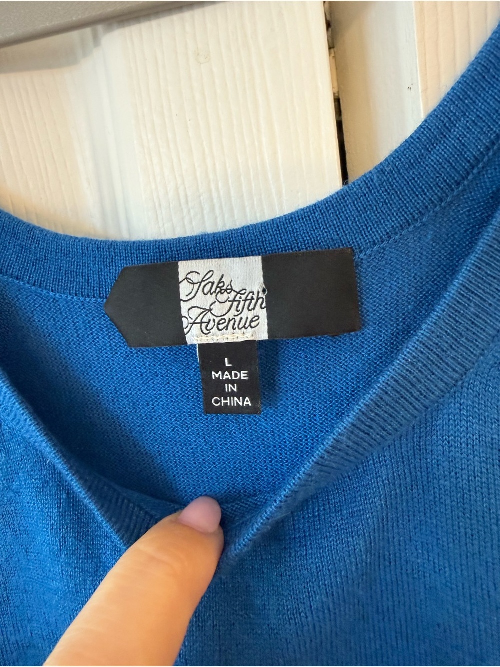 Saks fifth avenue blue cashmere silk blend tank top - Picture 2 of 4